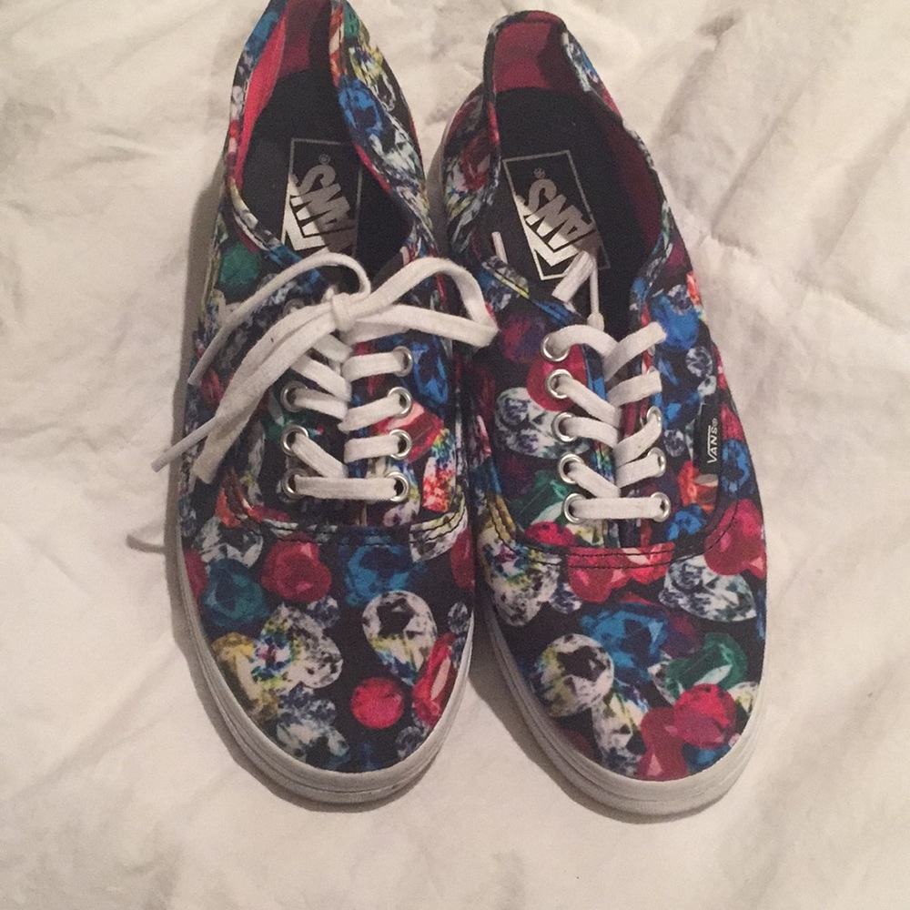 Women's vans sneakers jewel print size 7 worn once
